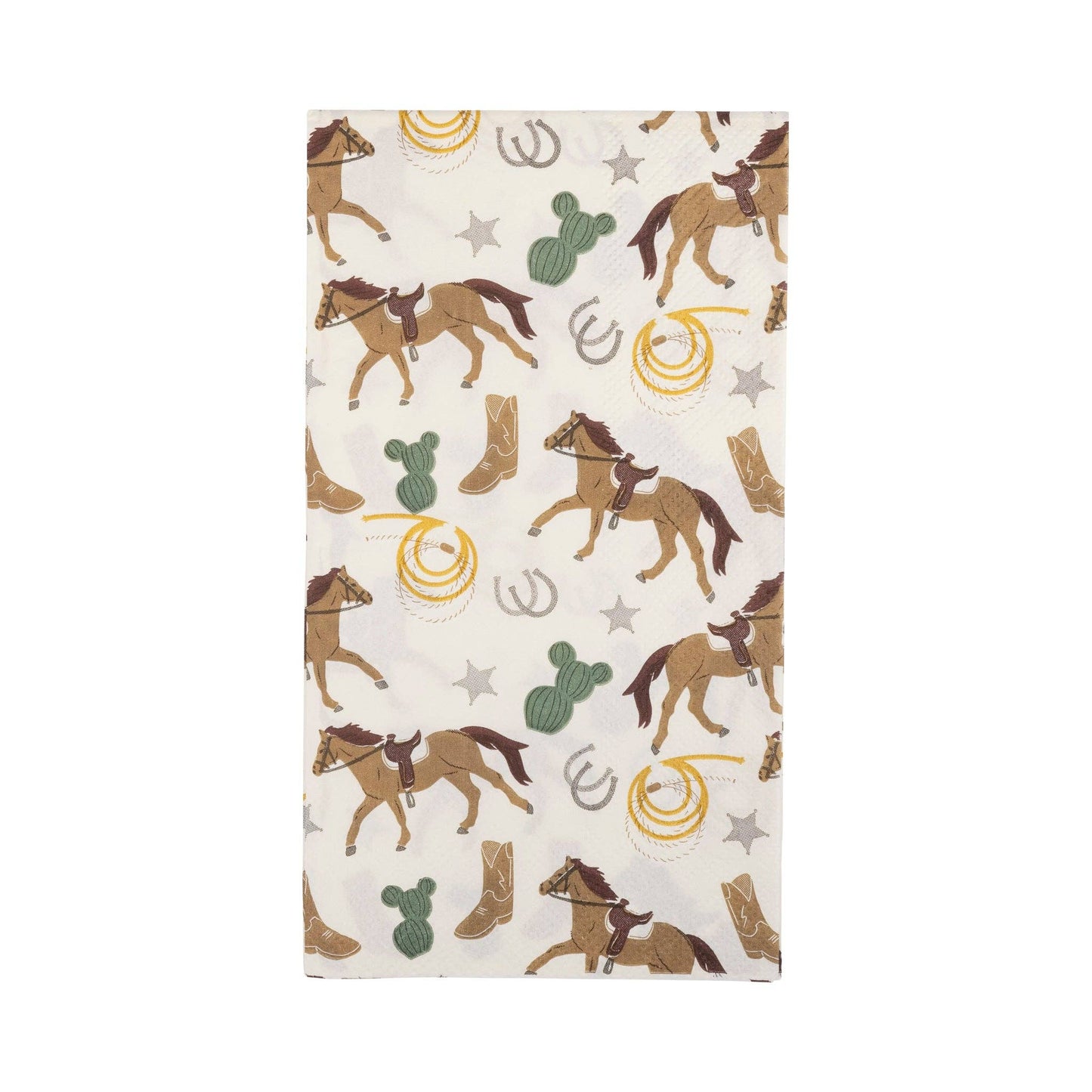 scatter rodeo dinner napkins ( horse, shoe horse, cowboy boot, saddle + cactus icons)- pack of 24 by my minds eye 