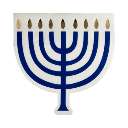 shaped menorah luncheon napkins 