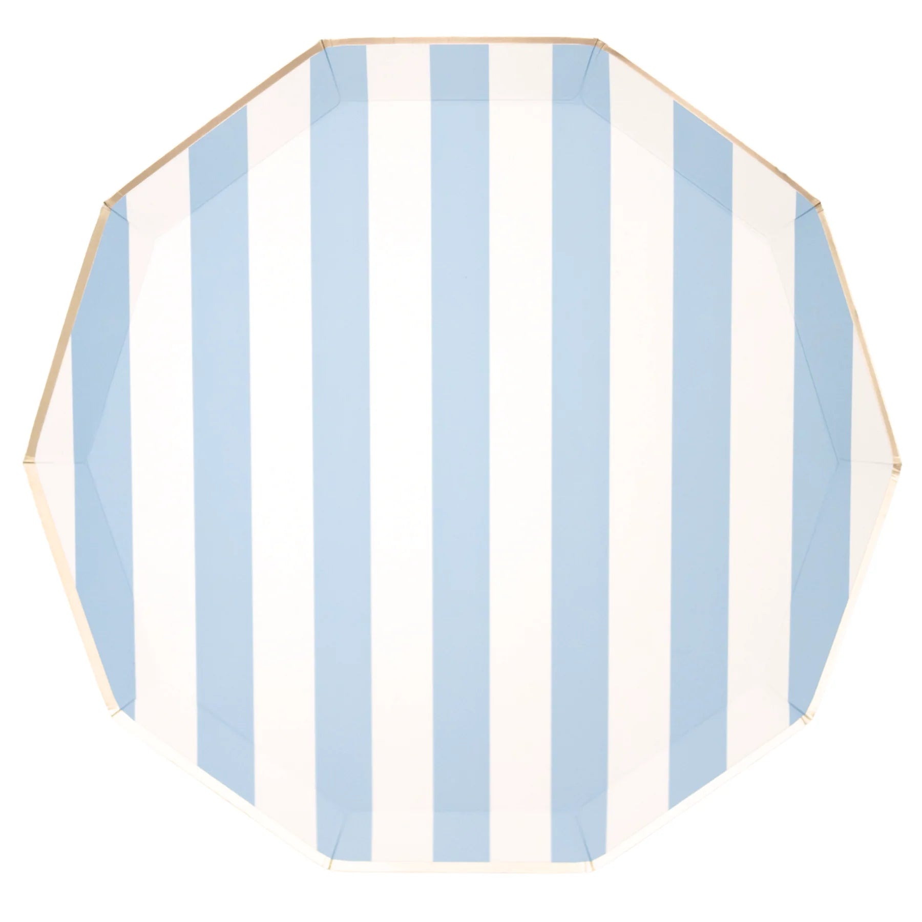 SKY BLUE SIGNATURE CABANA STRIPE PLATES – CONFETTIMYPARTY