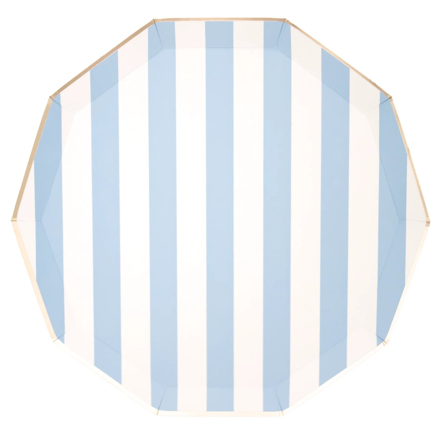 sky blue signature cabana stripe plates by Bonjour Fête