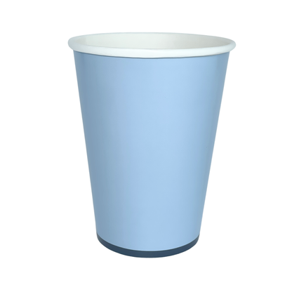 sky blue signature paper cups by Bonjour Fête