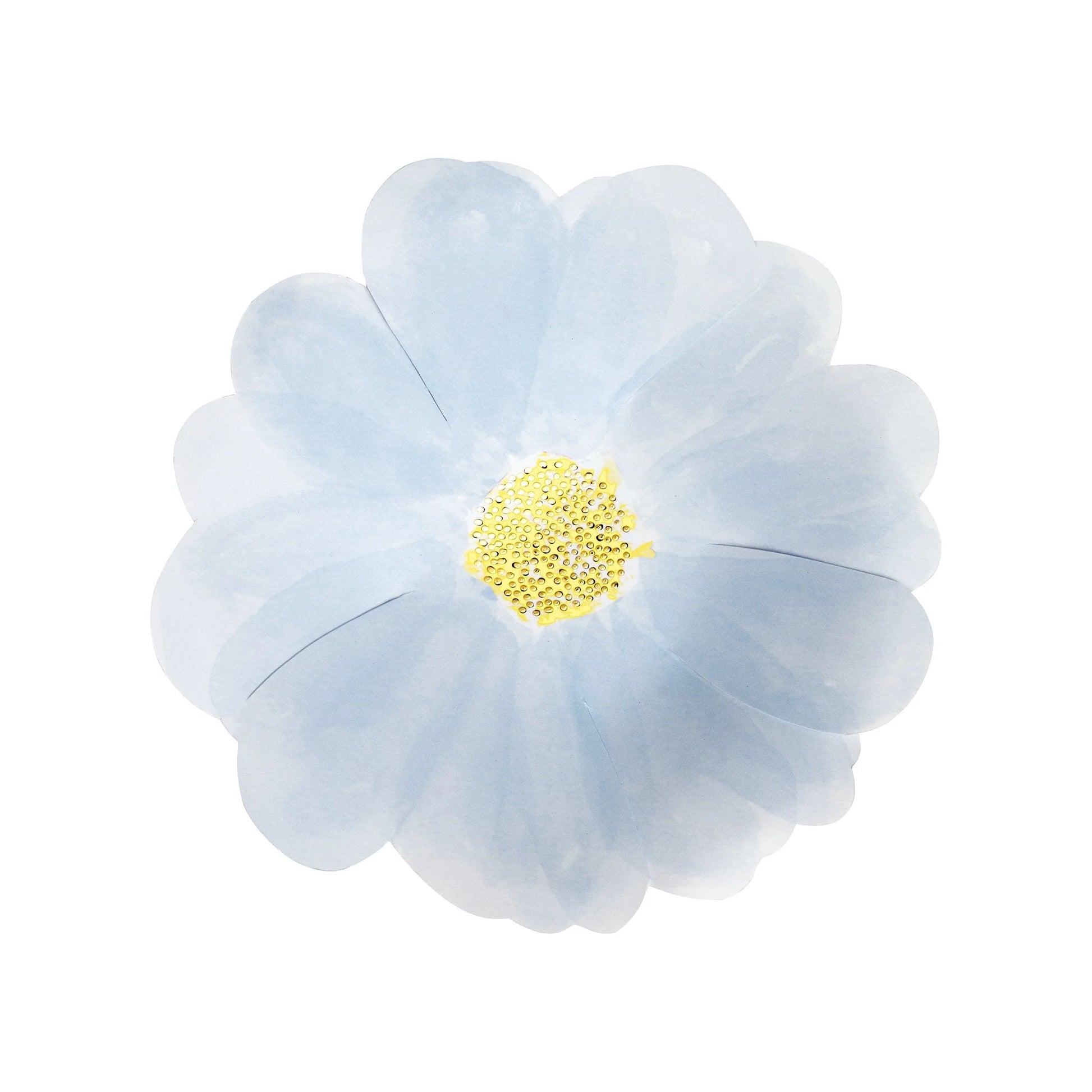 small blue flower shaped plate