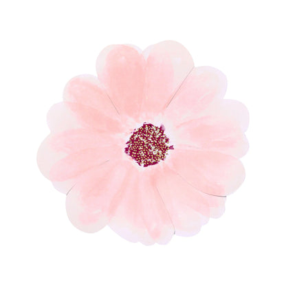 pink flower shaped plate