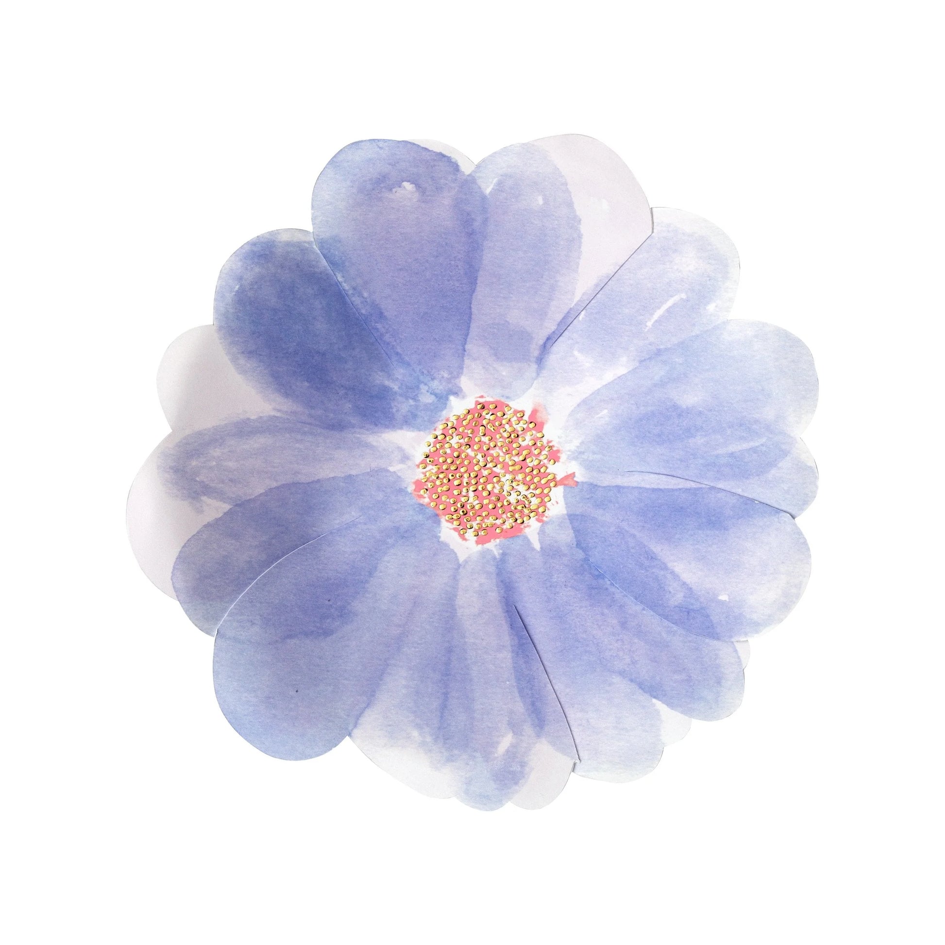 small purple flower shaped plate