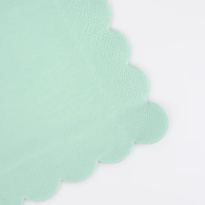 SMALL SEA FOAM GREEN NAPKINS BY MERI MERI