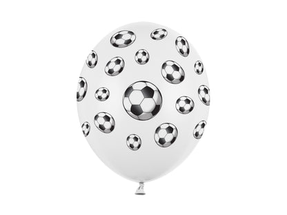 soccer back print balloon pack of 6 