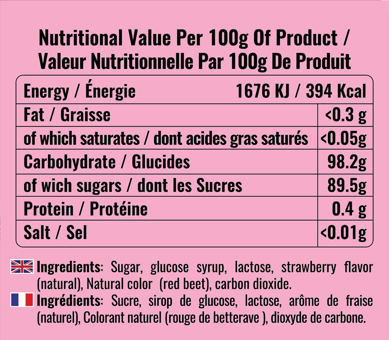 nutrition info