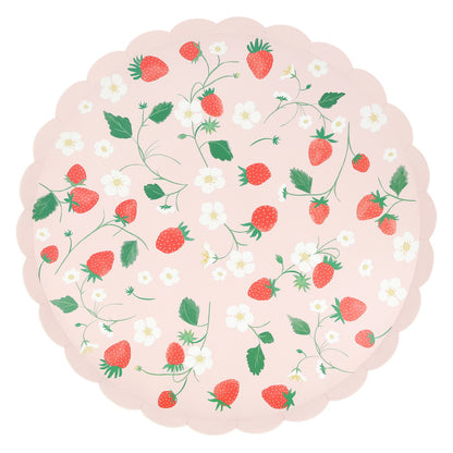 STRAWBERRY PATTERN DINNER PLATES BY MERI MERI