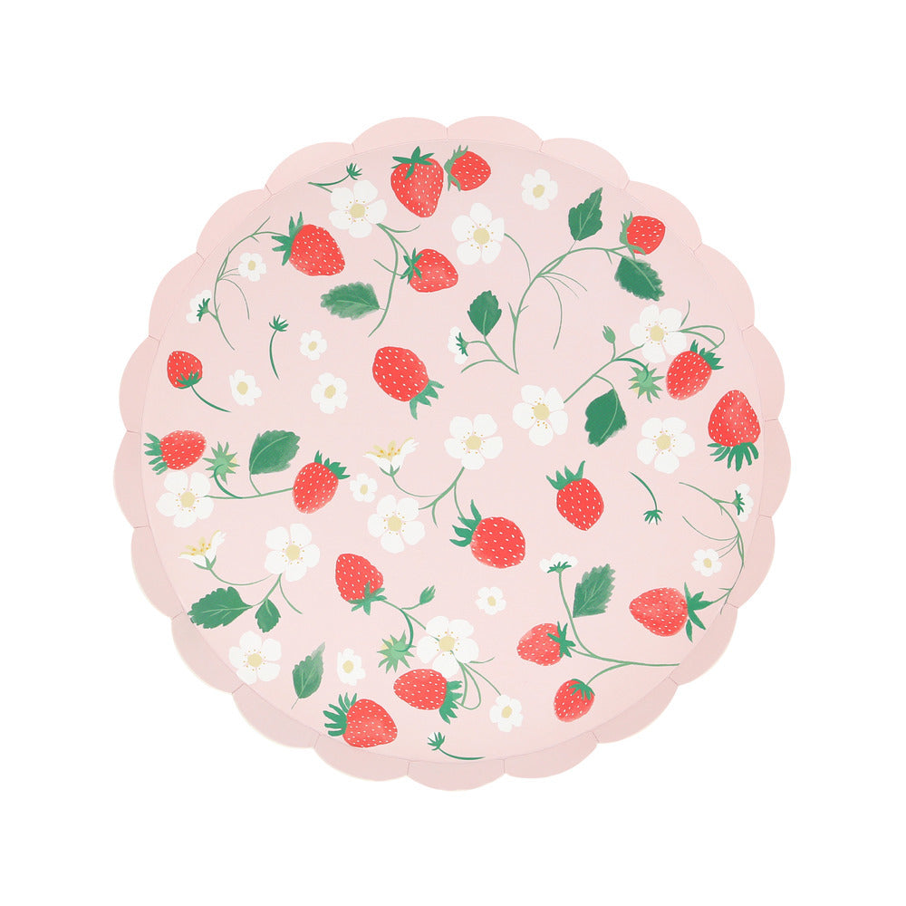 STRAWBERRY PATTERN SIDE PLATES BY MERI MERI