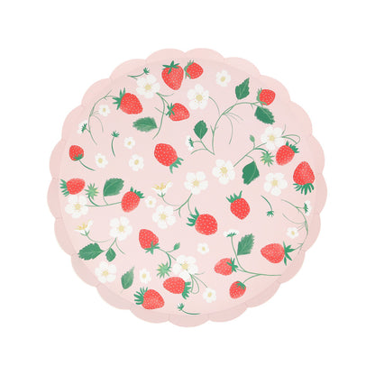 STRAWBERRY PATTERN SIDE PLATES BY MERI MERI