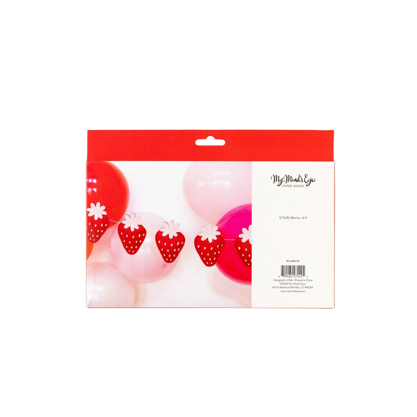 strawberry puffy felt banner packaging 