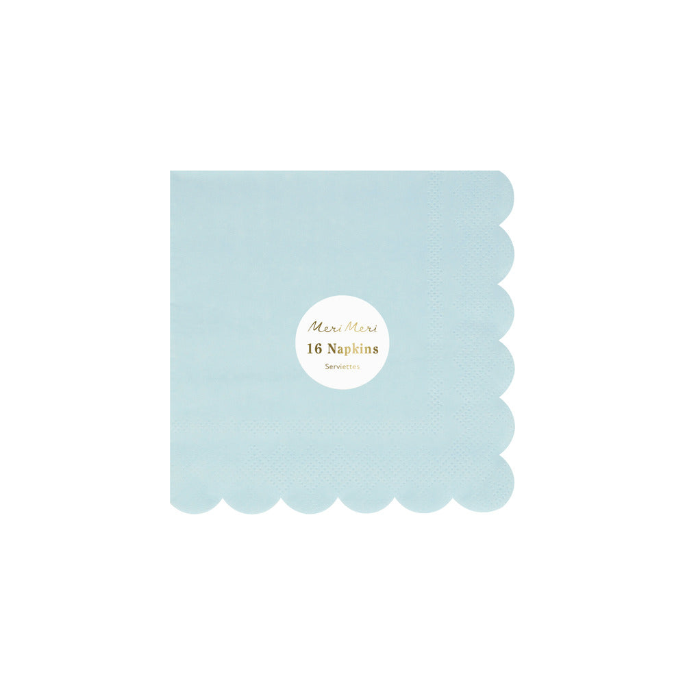 SMALL SUMMER SKY BLUE NAPKINS BY MERI MERI