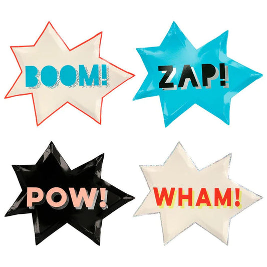 superhero plates by meri meri