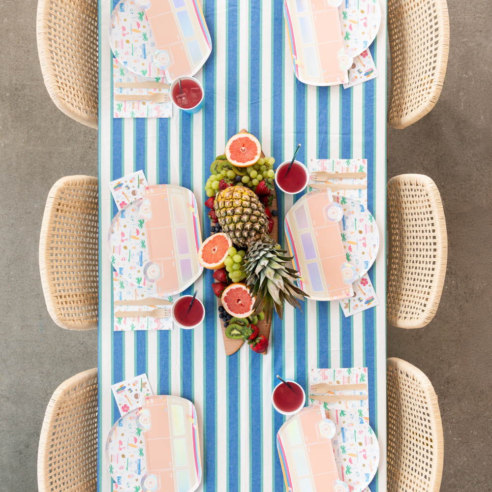 surf themed tablescape party supplies 