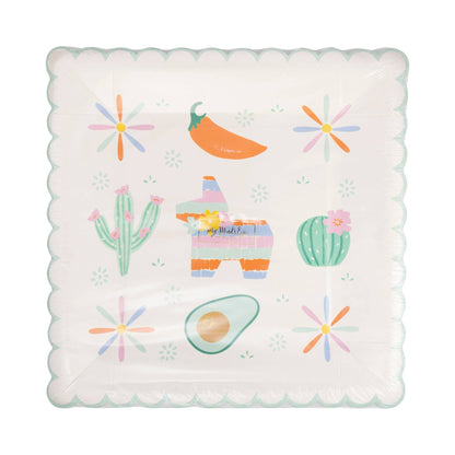 fiesta icon scalloped edge dinner plates - pack of 8 by my minds eye 