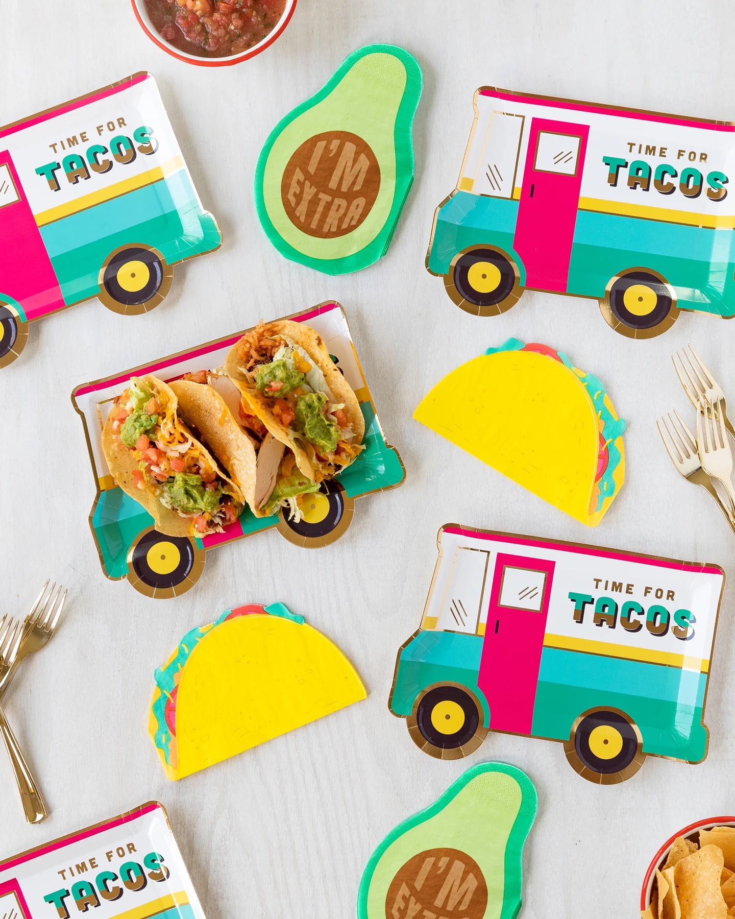 TACO TRUCK PAPER PLATES