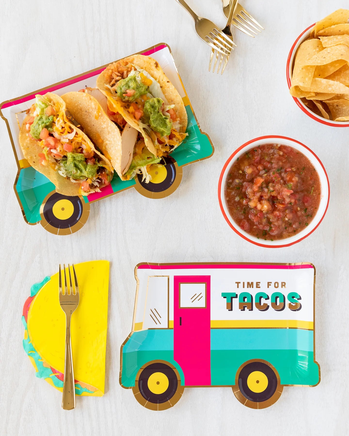 TACO TRUCK PAPER PLATES