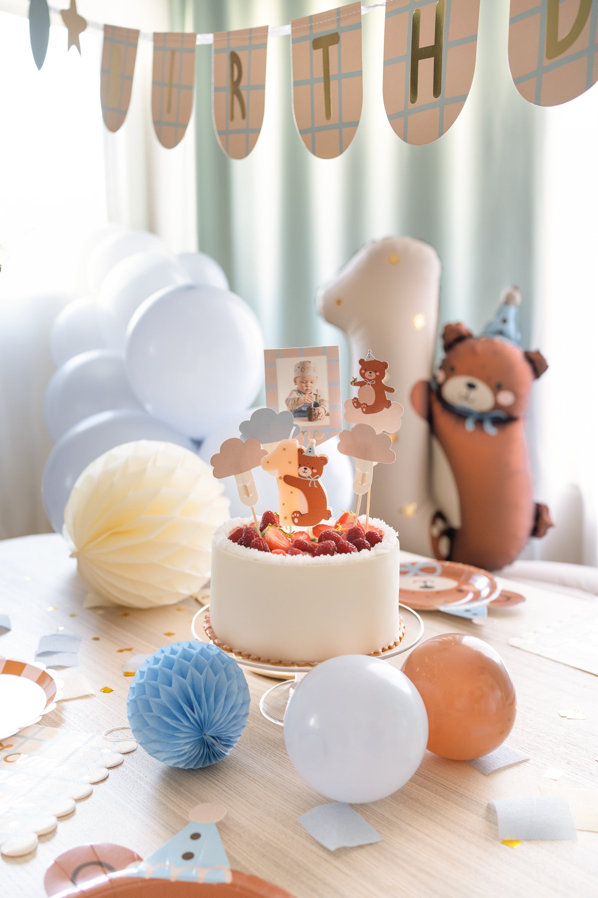 teddy bear inspired first birthday bash 