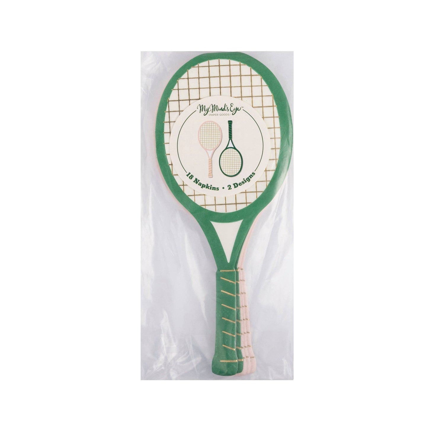 tennis racket napkin set in packaging