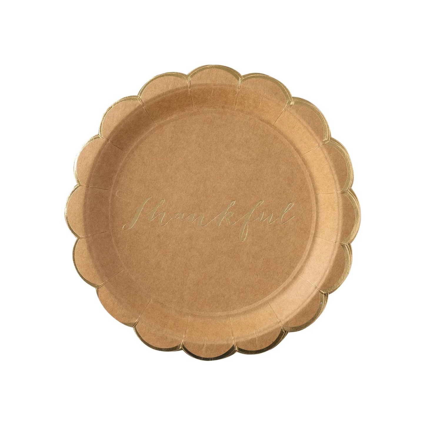 'THANKFUL' HARVEST SCALLOP KRAFT PLATE