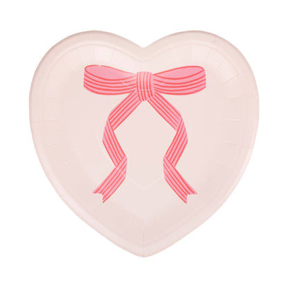 tied bow heart plates 