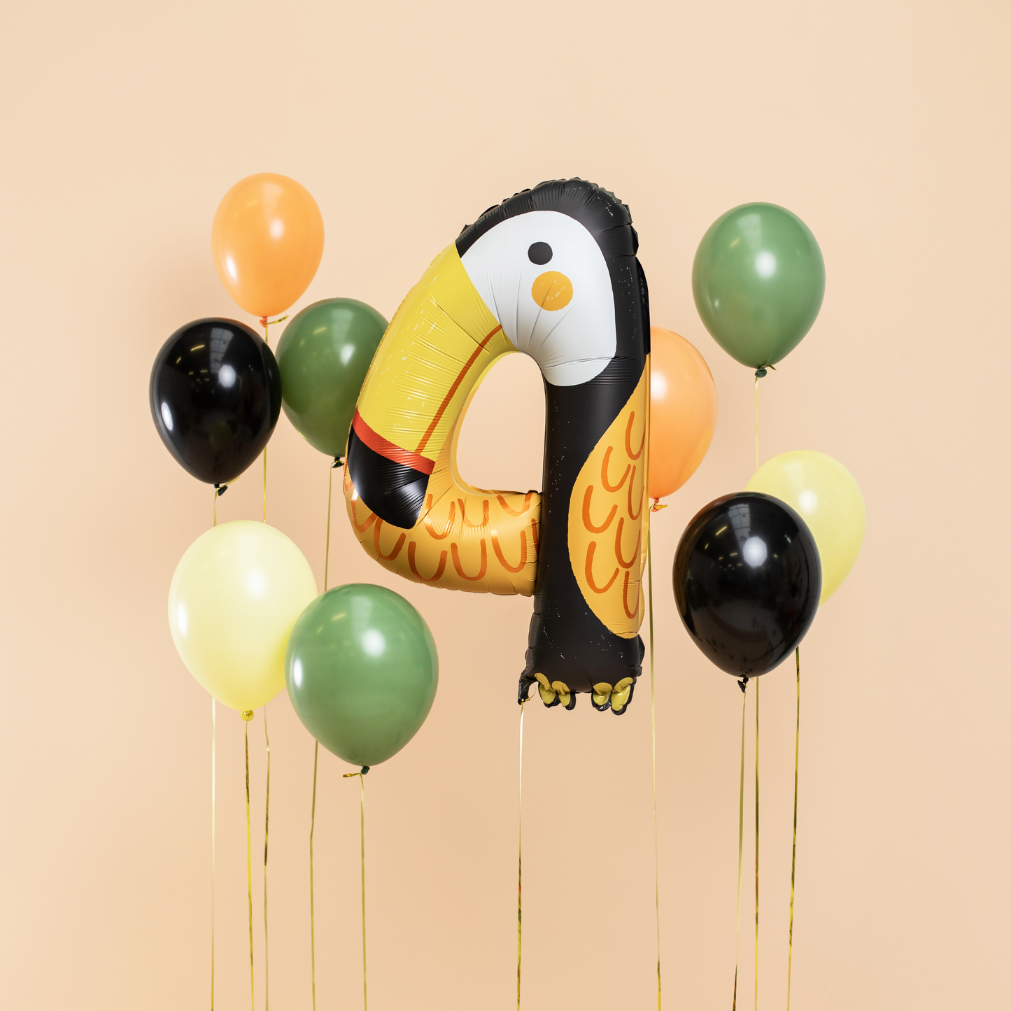 TOUCAN NUMBER 4 FOIL BALLOON