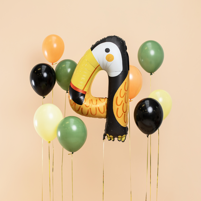 TOUCAN NUMBER 4 FOIL BALLOON