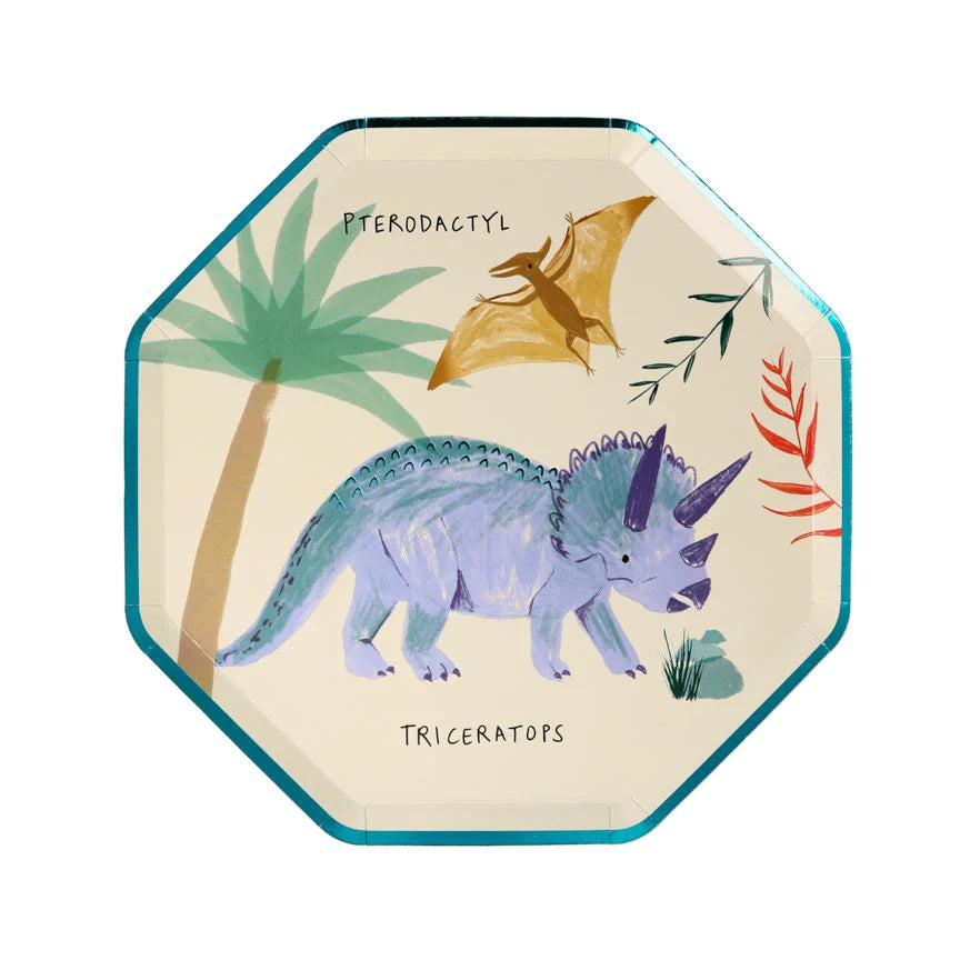 dinosaur kingdom side plates by meri meri