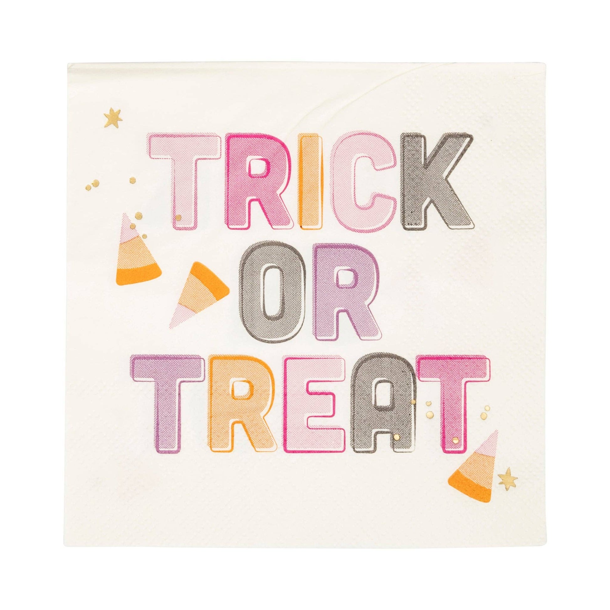 colourful trick or treat cocktail napkins