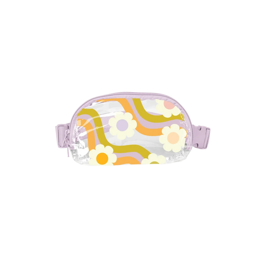 WAVY DAISY CLEAR FANNY PACK