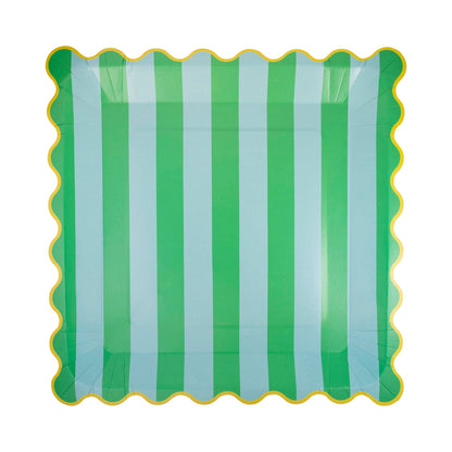 wavy striped dinner plates 