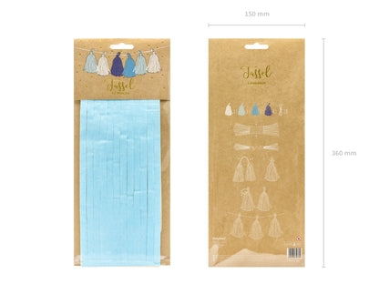 blue tassel garland packaging 