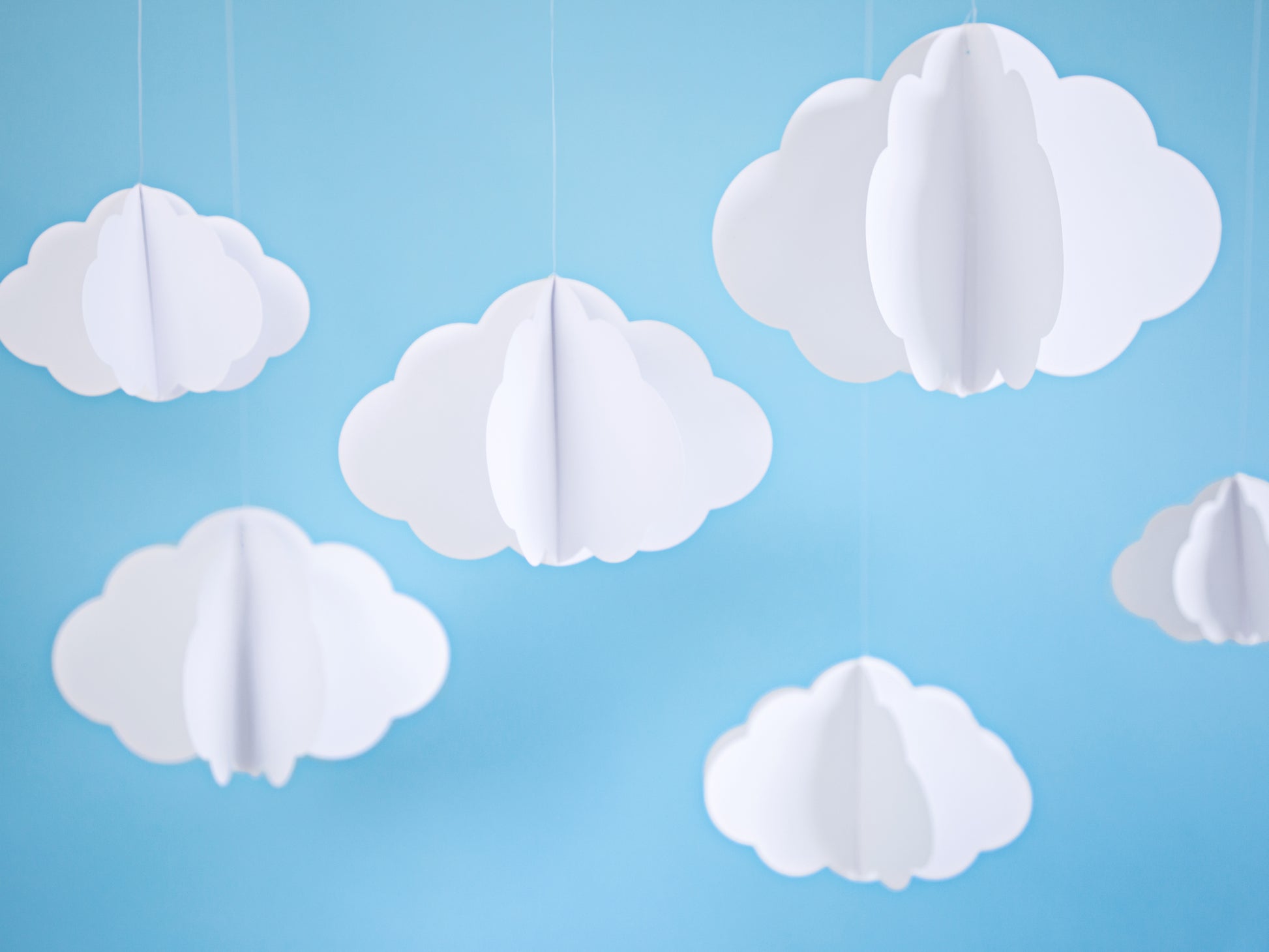 white cloud hanging decor 