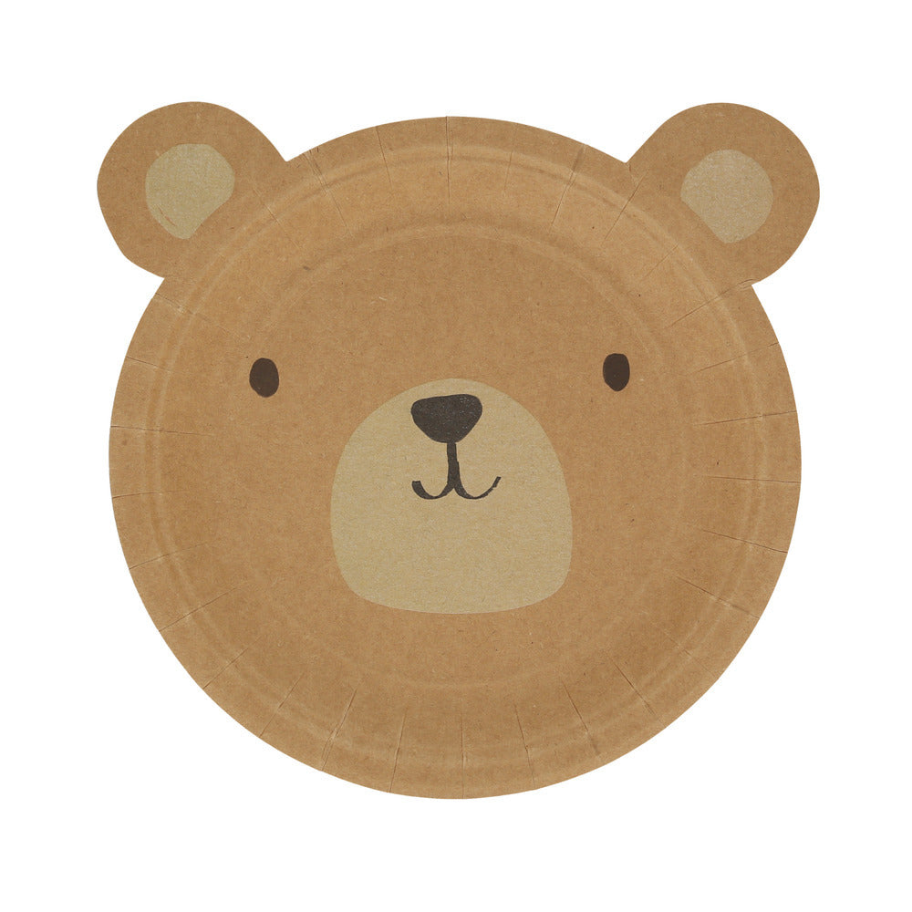 WOODLAND BEAR PLATES BY MERI MERI