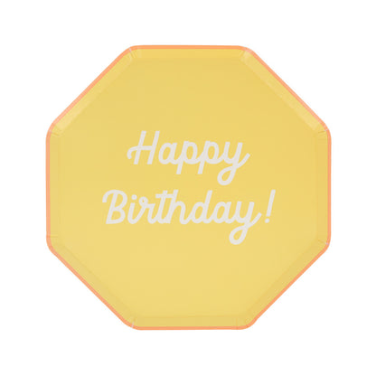 yellow 'happy birthday' side plate 