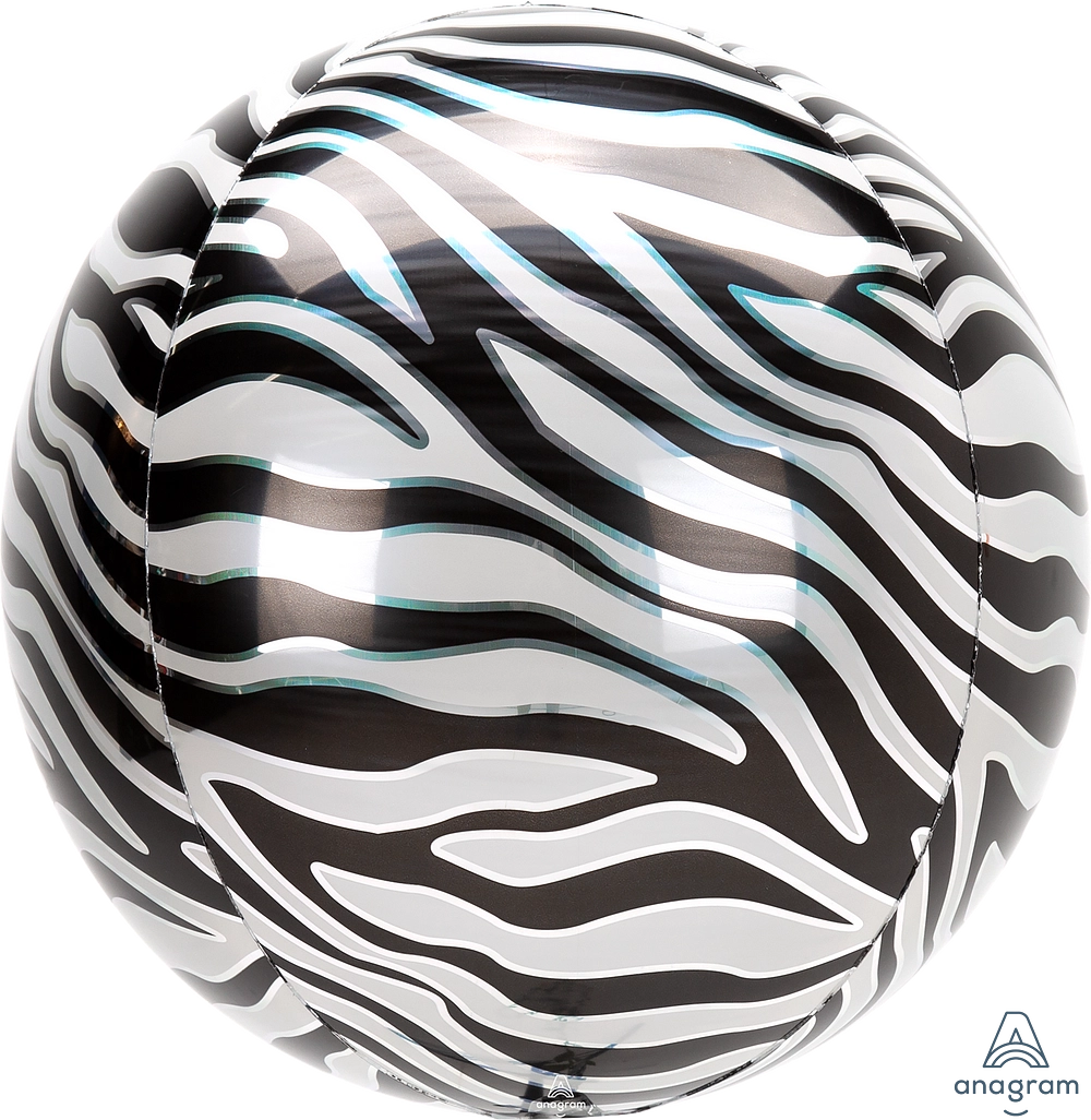 zebra print orbz balloon