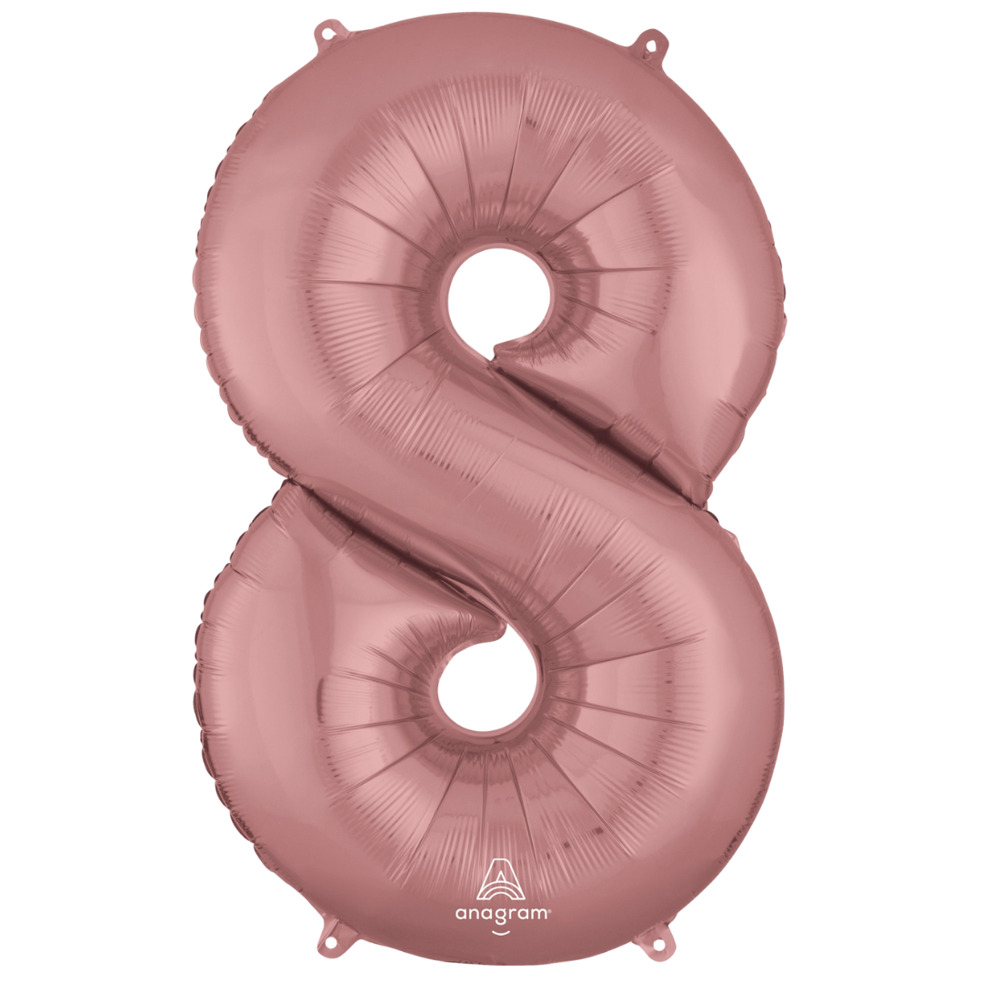 34" ROSE GOLD ANAGRAM FOIL NUMBERS