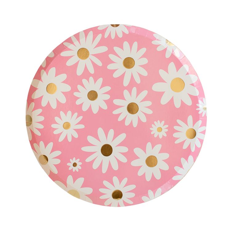 PEACE & LOVE DAISY DINNER PLATES