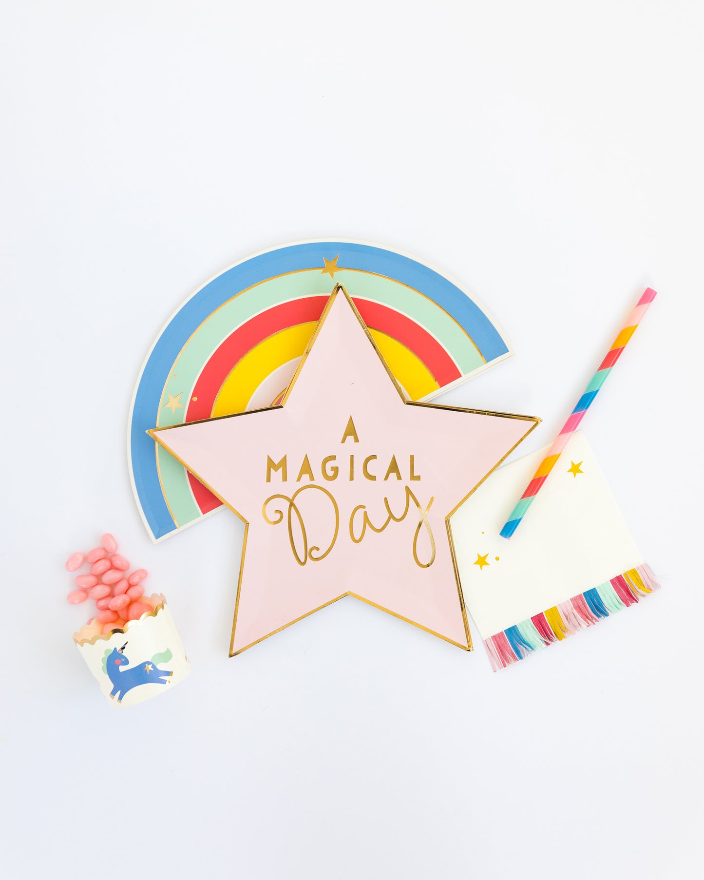 MAGICAL RAINBOW PAPER PLATES