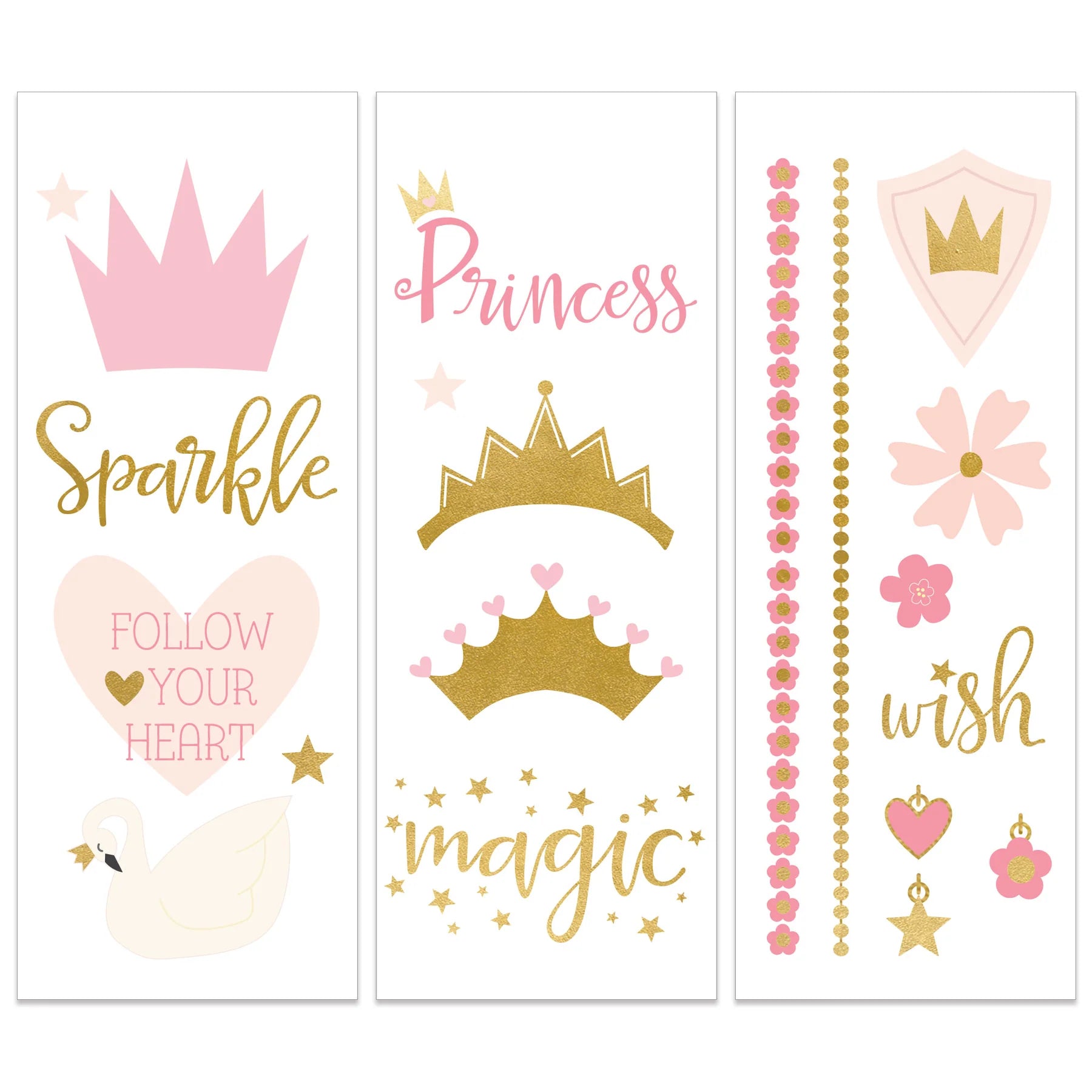 Amazon.com : Disney Tattoos Party Favor Set for Girls - 150 Temporary  Tattoos Featuring Minnie Mouse, Disney Princess and Frozen with Stickers  and Door Hanger (6 Tattoo Sheets) : Beauty & Personal Care