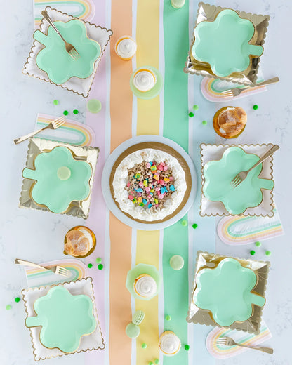 PASTEL RAINBOW "LUCKY" TABLE RUNNER