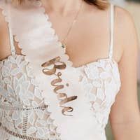 bride sash bridal party