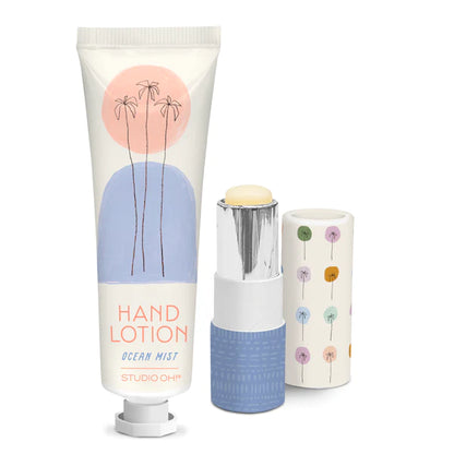 lip balm and lotion set