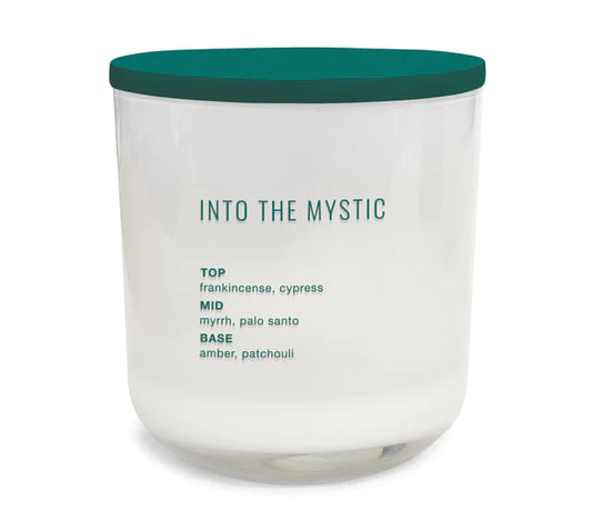 scented home candles by studio Oh! with a reusable glass vase and lid 