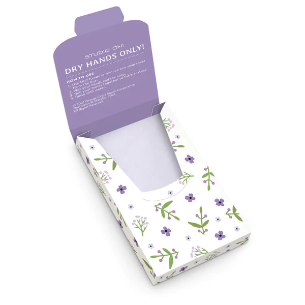 little single use soap sheets - bee theme - lavender scent