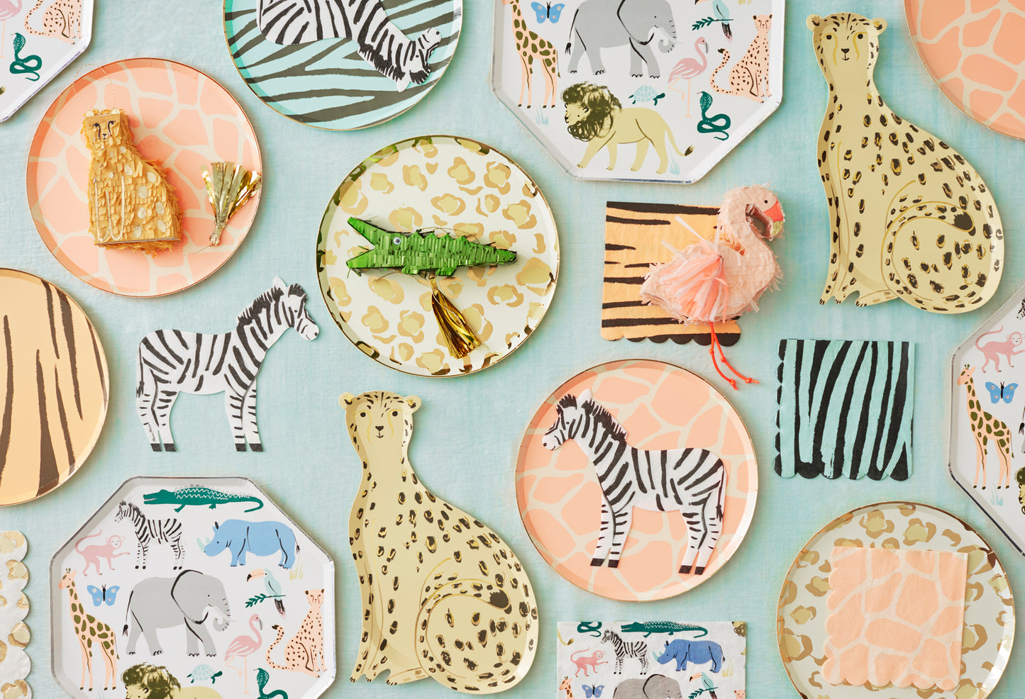 SAFARI ANIMAL PRINT SIDE PLATES BY MERI MERI