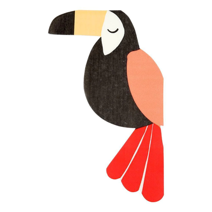 toucan shaped napkin by meri meri